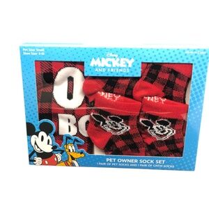 Disney MICKEY & FRIENDS  Pet Owner Sock Pet Set Size Small